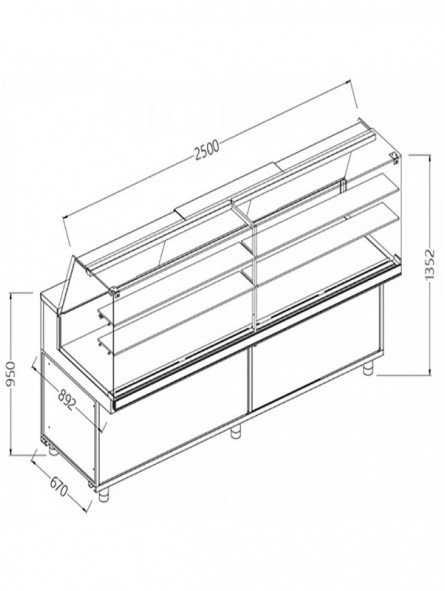 Vitrines neutres pour snacks_vitres hautes