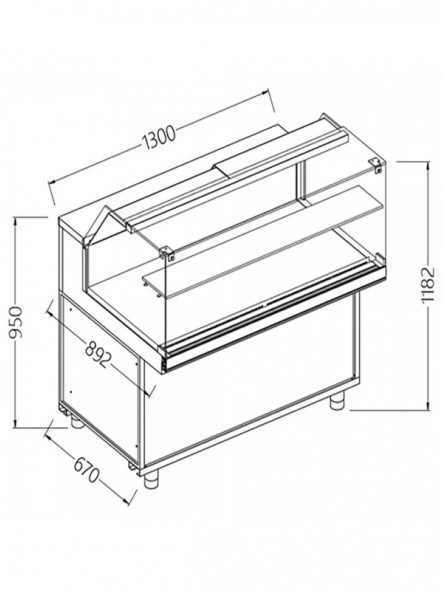 Neutrale vitrine voor snacks_lage ruiten