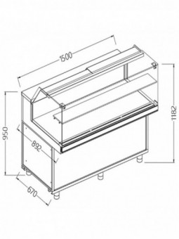 Vitrines neutres pour snacks_vitres basses