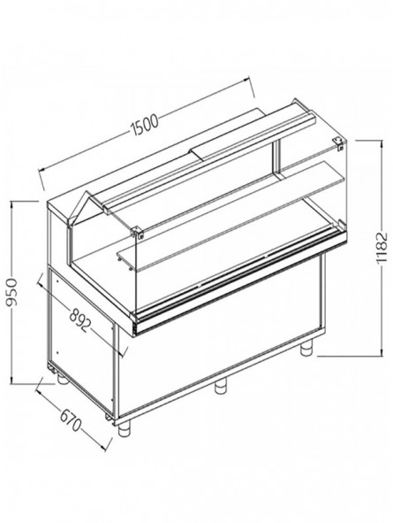 Vitrines neutres pour snacks_vitres basses