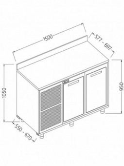 Neutral rear cabinet, with backsplash