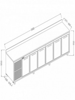 Meuble arrière neutre, avec dosseret