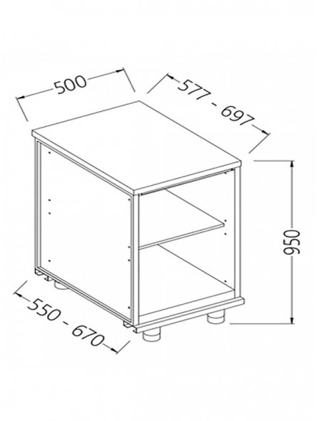 Neutral rear cabinet