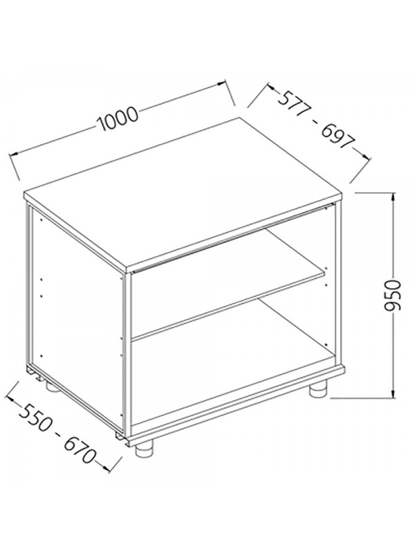 Neutral rear cabinet