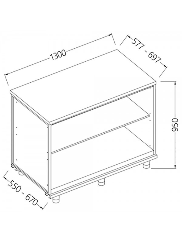Neutral rear cabinet