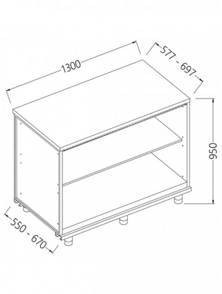 Neutral rear cabinet