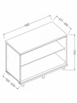 Neutral rear cabinet