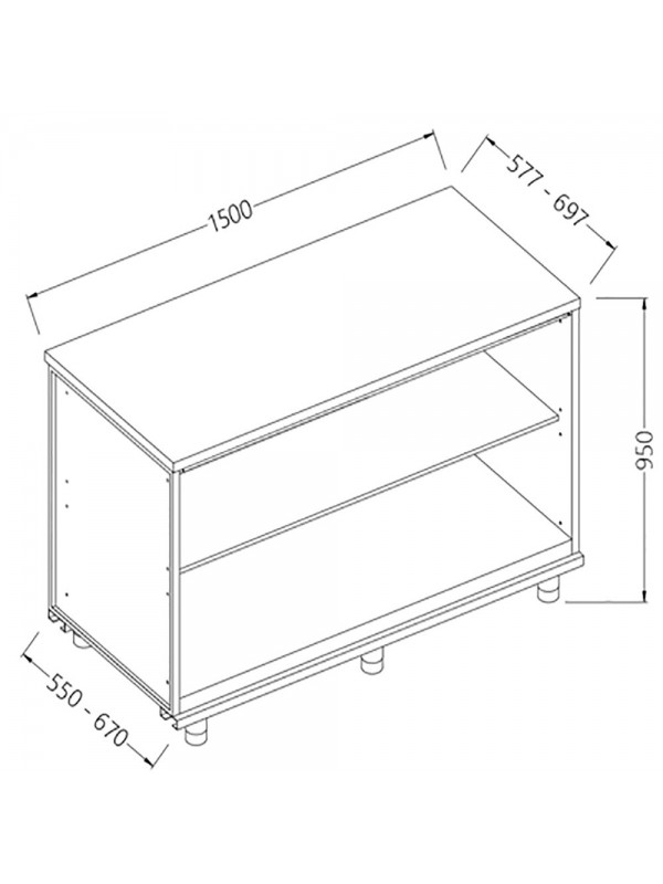 Neutral rear cabinet