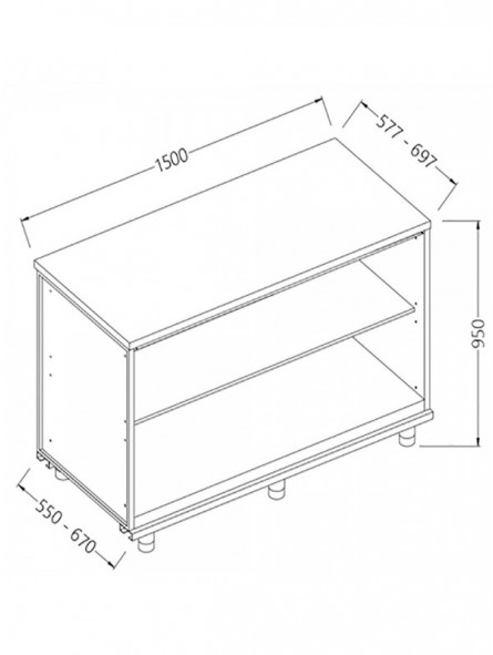 Neutral rear cabinet