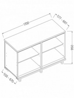 Neutral rear cabinet