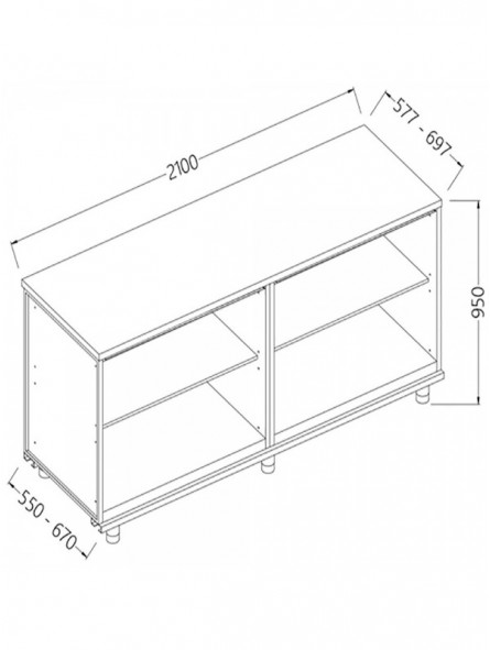 Neutral rear cabinet