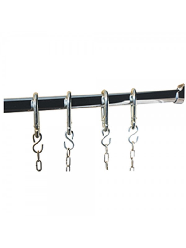 Kit butchery stainless steel bar and 4 hooks (complementary)