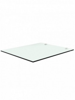 Tempered glass shelf with brackets