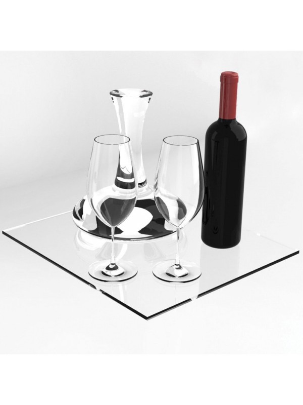 Adjustable tempered glass shelves, with support