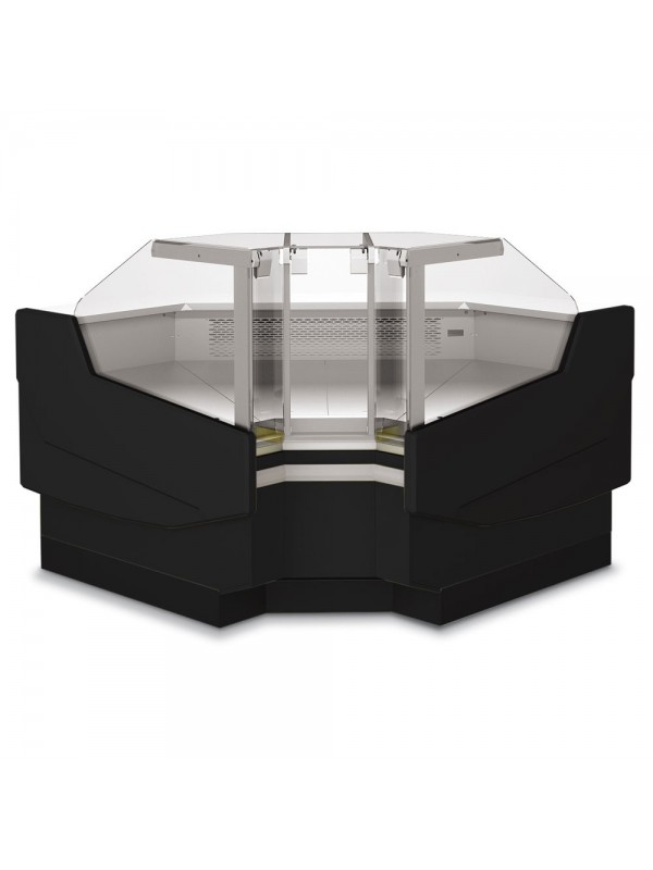 90° closed angle, ventilated, 3 sides - BLACK