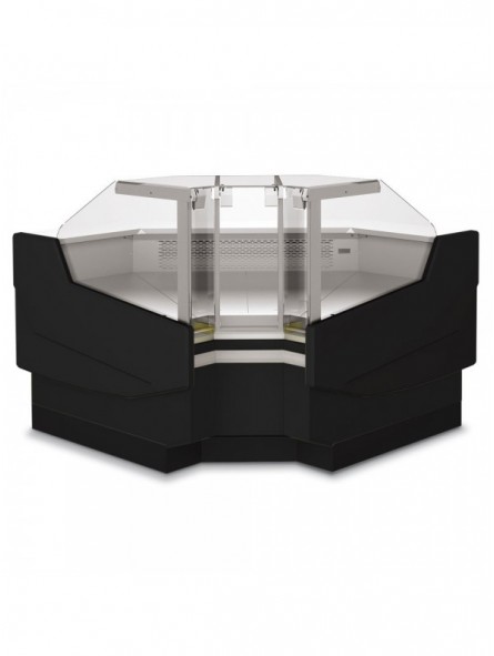 90° closed angle, ventilated, 3 sides - BLACK