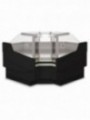 90° closed angle, ventilated, 3 sides - BLACK