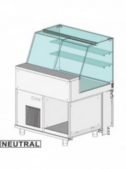 Display counter neutral x bakery EN & GN, high glass