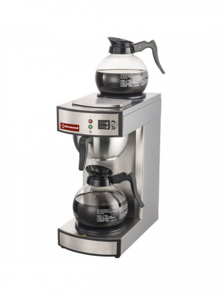 Coffee percolating machine - 1 group + 2 heating plates - Semi-automatic