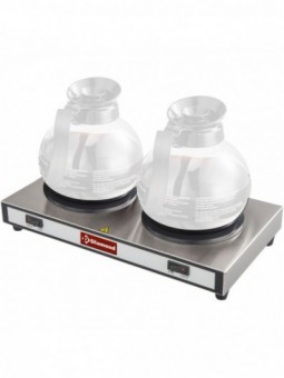 Heating plates for 2 carafes