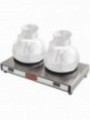 Heating plates for 2 carafes