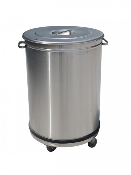 Dustbin with lid on wheels - 50 liters