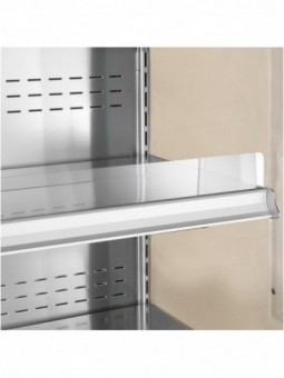 Ventilated refrigerated wall unit with glass sliding doors - GREY/WHITE
