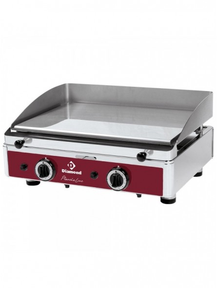 Smooth cooking surface, chrome coated, gas