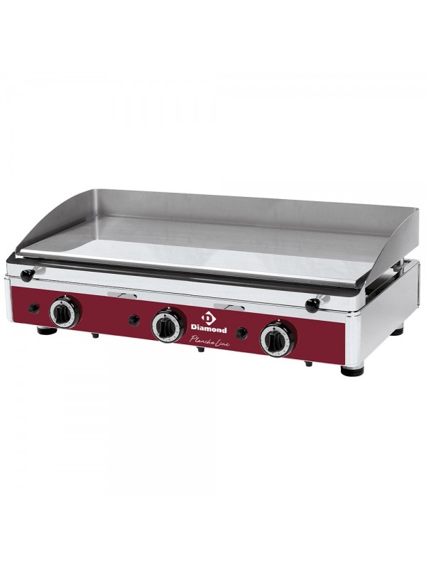 Smooth gas cooking surface, chrome coated