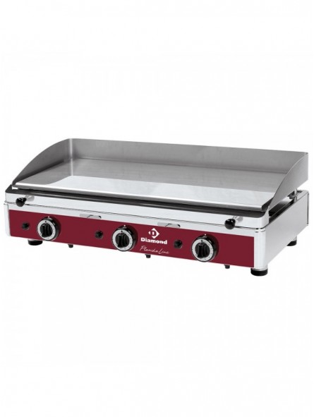 Smooth gas cooking surface, chrome coated