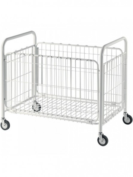 Laundry basket on castors, folding stool