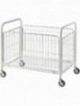 Laundry basket on castors, folding stool