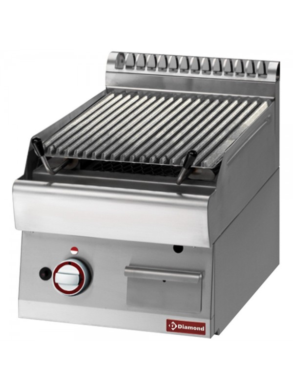 Lavastone grill - 1/2 module, cooking grill in cast iron "double face"