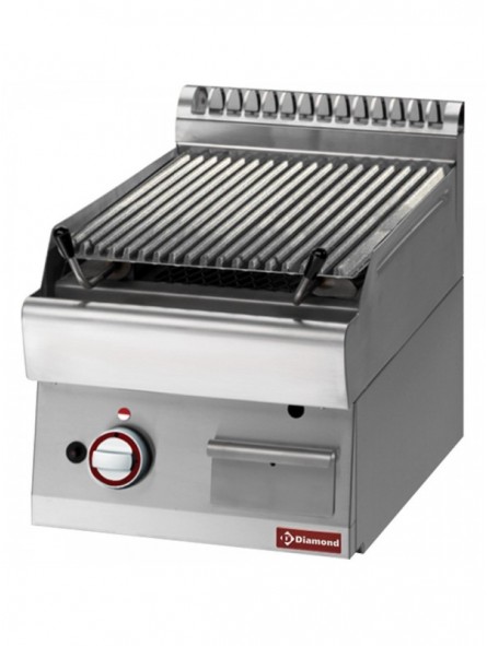 Lavastone grill - 1/2 module, cooking grill in cast iron "double face"