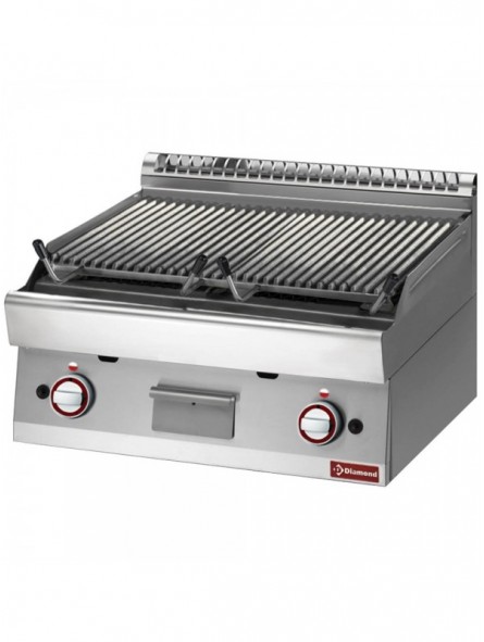 Lava-stone grill - 1/1 module, cooking grill in cast iron "double face"