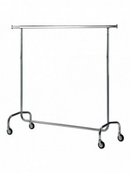 Porte-vêtements sur roulettes démontables, chromé