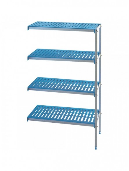 Corner rack in anodised aluminium GN 4 levels "Modular Rack"