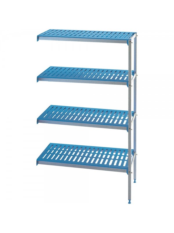 Rayonnage angulaire en aluminium anodisé 4 niveaux "Modular Rack"