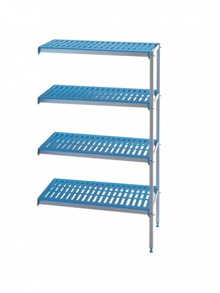 Corner rack in anodised aluminium GN 4 levels "Modular Rack"