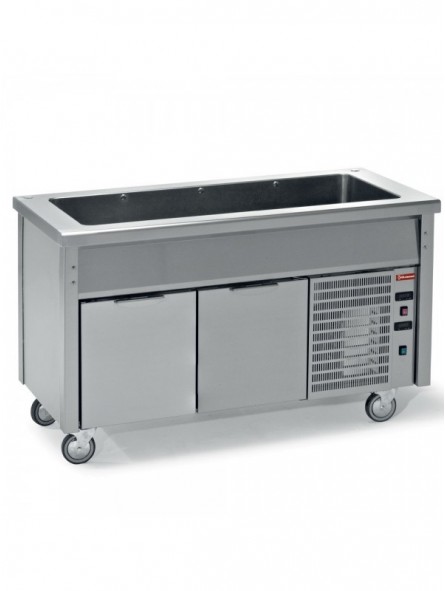 Element with refrigerated tank on refrigerated cupboard