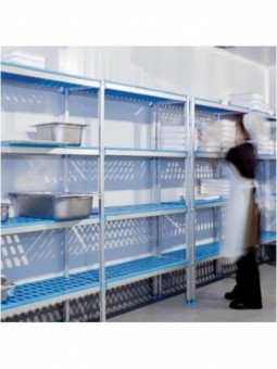 Lineaire rek in geanodiseerd aluminium GN 4 niveau's "Modular Rack"