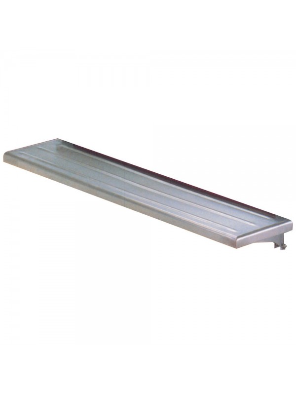 Tray sliding top, tilting downwardsle