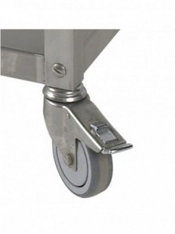 Kit van 4 wielen Ø 100 (2 met rem)