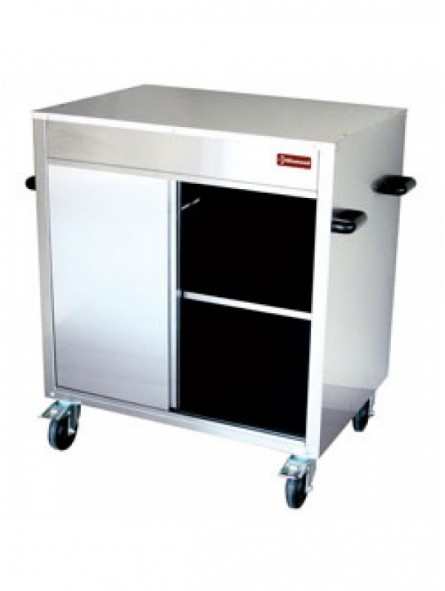 Neutral cupboard, rotary rotisserie, on wheels