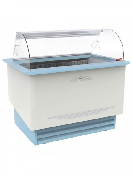 Ice cream display case static, 10 trays 5 Lit, with reserve