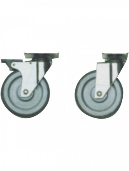 Set 4 wheels, 2 with brake