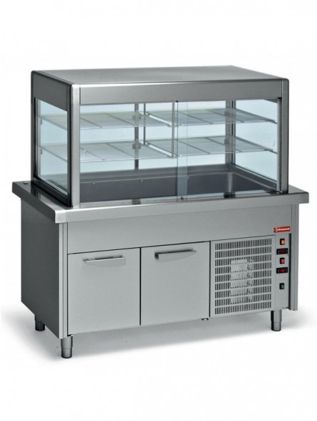 Display and top refrigerated on refrigerated cupboard 4x GN 1/1
