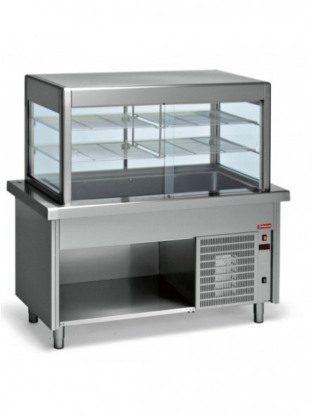 Display and top refrigerated on open cupboard 4x GN 1/1