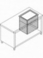 Silo neutre pour paniers lave-vaisselle 500x500 mm