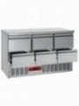 Refrigerating table composed of :